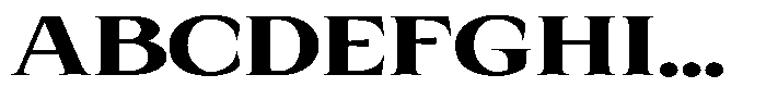 Kanellis Plain Black Extra Exp Font UPPERCASE