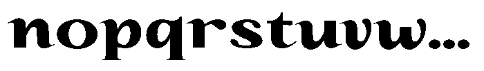 Kanellis Plain Black Extra Exp Font LOWERCASE