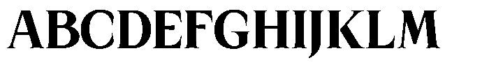 Kanellis Plain Black Semi Condensed Font UPPERCASE
