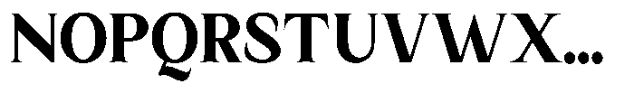Kanellis Plain Black Semi Condensed Font UPPERCASE