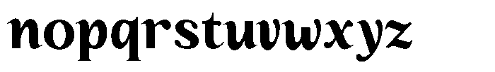 Kanellis Plain Black Semi Condensed Font LOWERCASE
