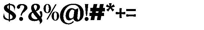 Kanellis Plain Black Font OTHER CHARS