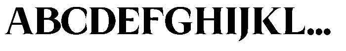 Kanellis Plain Black Font UPPERCASE