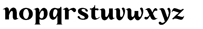 Kanellis Plain Black Font LOWERCASE