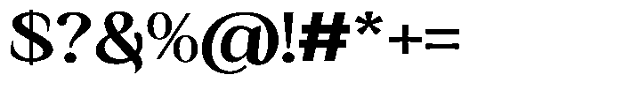 Kanellis Plain Bold Expanded Font OTHER CHARS
