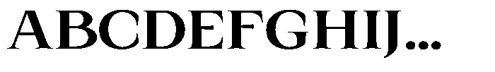 Kanellis Plain Bold Expanded Font UPPERCASE