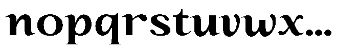 Kanellis Plain Bold Expanded Font LOWERCASE
