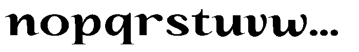 Kanellis Plain Bold Extra Exp Font LOWERCASE