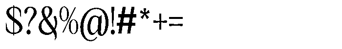 Kanellis Plain Condensed Font OTHER CHARS