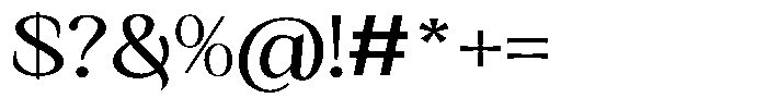 Kanellis Plain Expanded Font OTHER CHARS