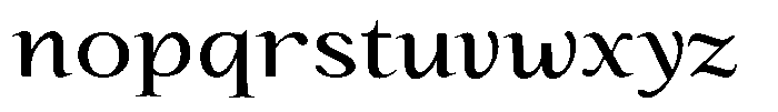 Kanellis Plain Expanded Font LOWERCASE
