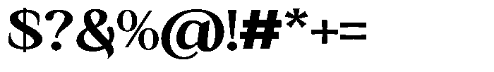 Kanellis Plain Extra Bold Exp Font OTHER CHARS