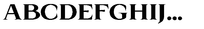 Kanellis Plain Extra Bold Exp Font UPPERCASE