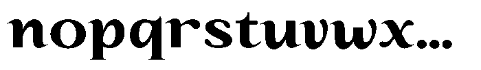Kanellis Plain Extra Bold Exp Font LOWERCASE
