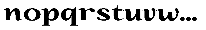 Kanellis Plain Extra Bold Extra Exp Font LOWERCASE