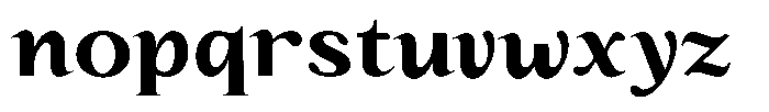 Kanellis Plain Extra Bold Sem Exp Font LOWERCASE