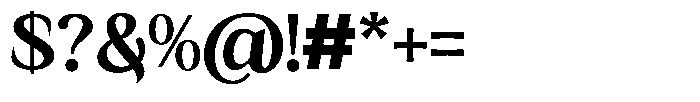 Kanellis Plain Extra Bold Font OTHER CHARS