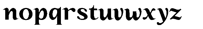 Kanellis Plain Extra Bold Font LOWERCASE