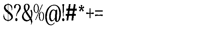 Kanellis Plain Extra Condensed Font OTHER CHARS