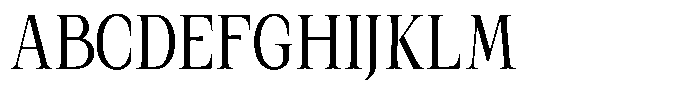 Kanellis Plain Extra Condensed Font UPPERCASE