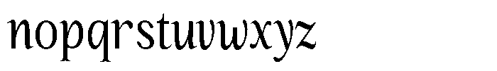 Kanellis Plain Extra Condensed Font LOWERCASE