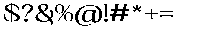 Kanellis Plain Extra Expanded Font OTHER CHARS