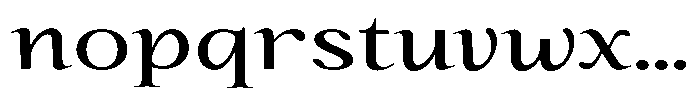 Kanellis Plain Extra Expanded Font LOWERCASE