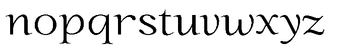 Kanellis Plain Extra Light Exp Font LOWERCASE