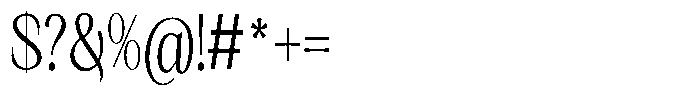 Kanellis Plain Extra Light Extra Condensed Font OTHER CHARS