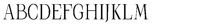 Kanellis Plain Extra Light Extra Condensed Font UPPERCASE