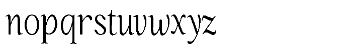 Kanellis Plain Extra Light Extra Condensed Font LOWERCASE