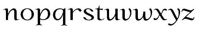 Kanellis Plain Light Expanded Font LOWERCASE