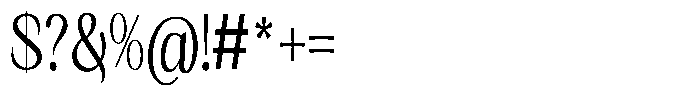 Kanellis Plain Light Extra Condensed Font OTHER CHARS