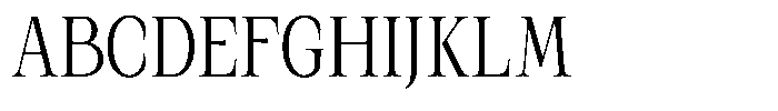 Kanellis Plain Light Extra Condensed Font UPPERCASE
