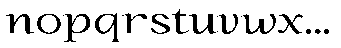 Kanellis Plain Light Extra Exp Font LOWERCASE