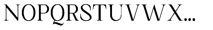 Kanellis Plain Light Semi Condensed Font UPPERCASE