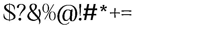 Kanellis Plain Light Font OTHER CHARS