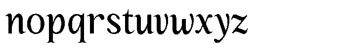 Kanellis Plain Medium Condensed Font LOWERCASE
