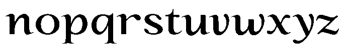 Kanellis Plain Medium Expanded Font LOWERCASE