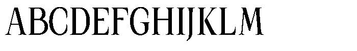Kanellis Plain Medium Extra Condensed Font UPPERCASE