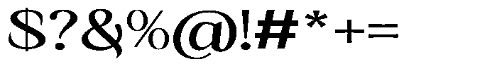 Kanellis Plain Medium Extra Exp Font OTHER CHARS