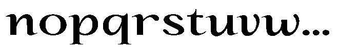 Kanellis Plain Medium Extra Exp Font LOWERCASE