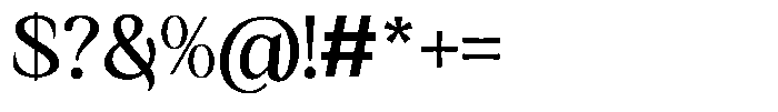 Kanellis Plain Medium Font OTHER CHARS