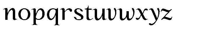 Kanellis Plain Regular Font LOWERCASE