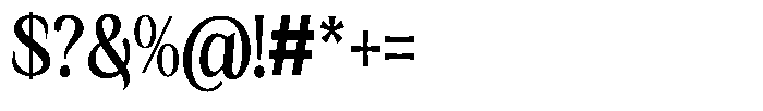 Kanellis Plain Sem Bold Condensed Font OTHER CHARS