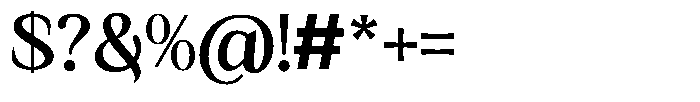 Kanellis Plain Semi Bold Font OTHER CHARS