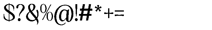 Kanellis Plain Semi Condensed Font OTHER CHARS
