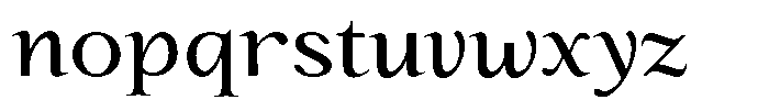 Kanellis Plain Semi Expanded Font LOWERCASE