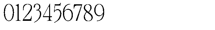 Kanellis Plain Thin Condensed Font OTHER CHARS