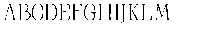 Kanellis Plain Thin Condensed Font UPPERCASE
